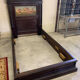 Romantic period center bed stamped walnut with brown patina circa 1860