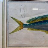 Old engraving tropical fish – Ludwig Schmidt (19th century)