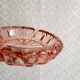 Rosaline pink chiseled glass ashtray