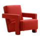 “Utrecht” chair by Gerrit Rietveld for Cassina, 1990s Italy.
