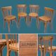 Suite de 4 chaises bistrot Baumann 1967