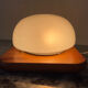 Vintage wall or ceiling light in pine and opaline.