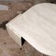Table basse oeil en travertin, Roche Bobois, 1980s
