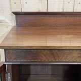 English 3-door mahogany bookcase from the 1950s