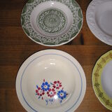 Set of 12 different hollow plates