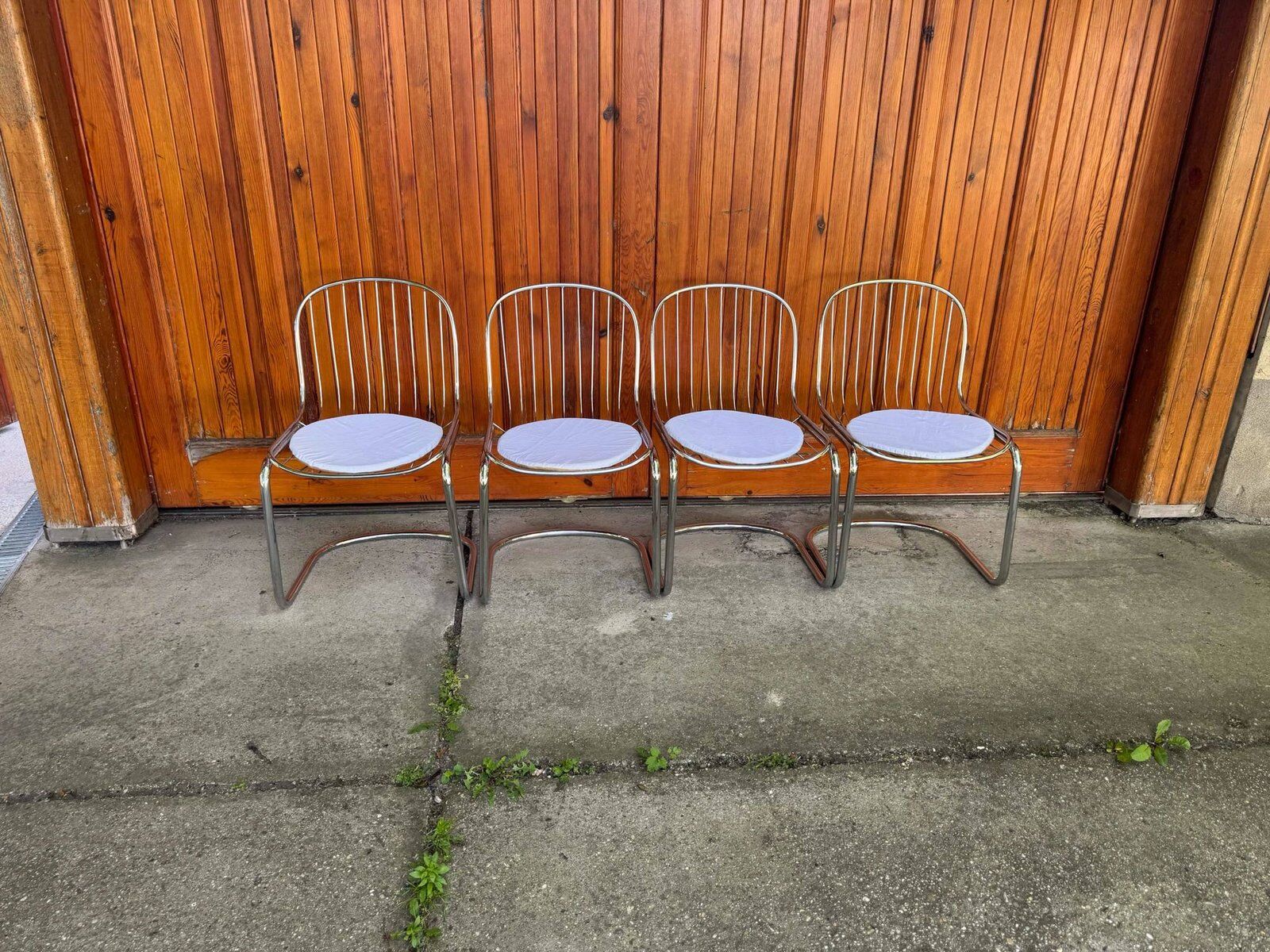Italian dining chairs style Gastone Rinaldi, 1970s, set of 4