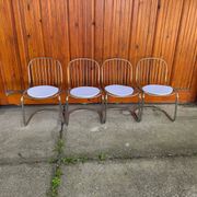 Italian dining chairs style Gastone Rinaldi, 1970s, set of 4