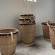 Lot of old grocery baskets