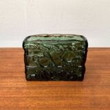 Swedish brutalist glass vase from the mid-century by Göte Augustsson for Ruda, 1960s.