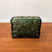 Swedish brutalist glass vase from the mid-century by Göte Augustsson for Ruda, 1960s.
