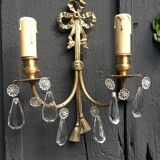Pair of bronze sconces and pendants