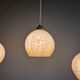Art Deco pendant/lamp in pink speckled glass (2 available)