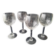 4 Grands verres à vin cristal  taillé