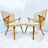 A pair vintage Cocktail chairs with stripes