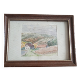 Small Watercolor Signed JFA Ambroise