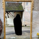 Louis XVI style mirror in gilded wood 176x109cm