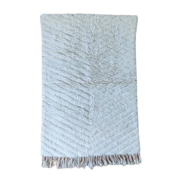 tapis Béni Ouarain blanc Shaggy 105x165 cm