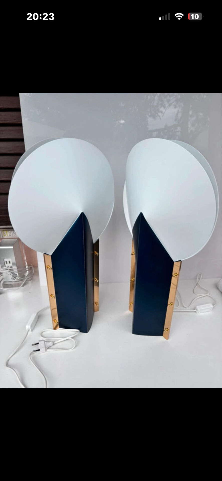 Paire lampe Samuel Parker reflex slamp 1980