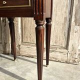 Pair of Louis XVI mahogany bedside tables