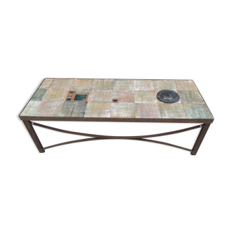 Post modernist ceramic coffee table in 60s/70s