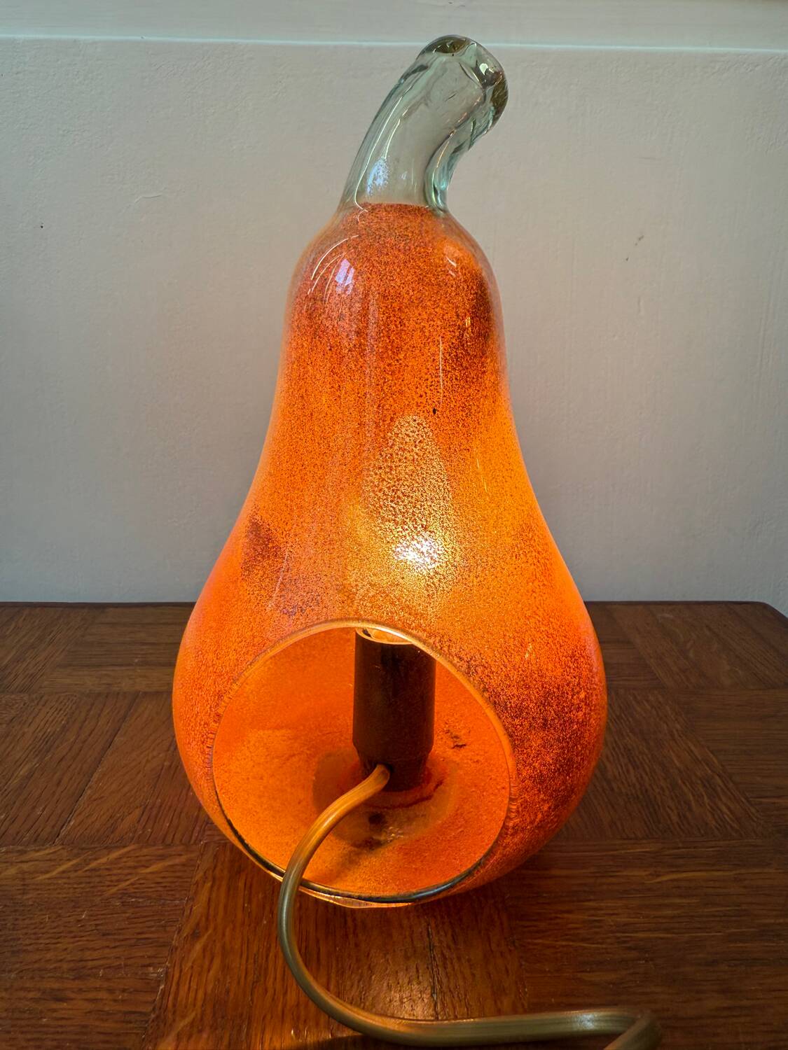 Lampe en verre en forme de poire