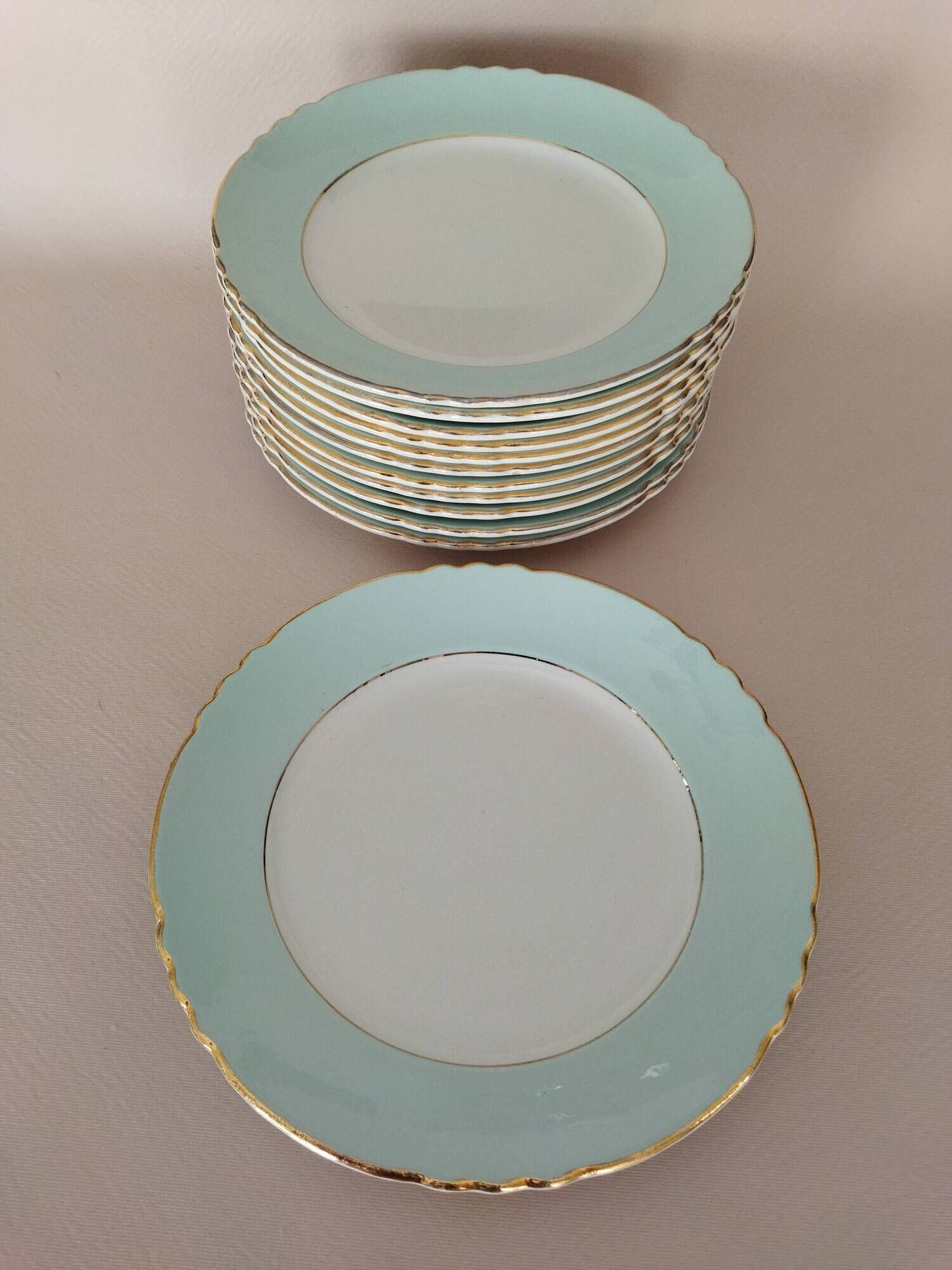 Set of 12 flat plates Orchies Nord "Callisto"