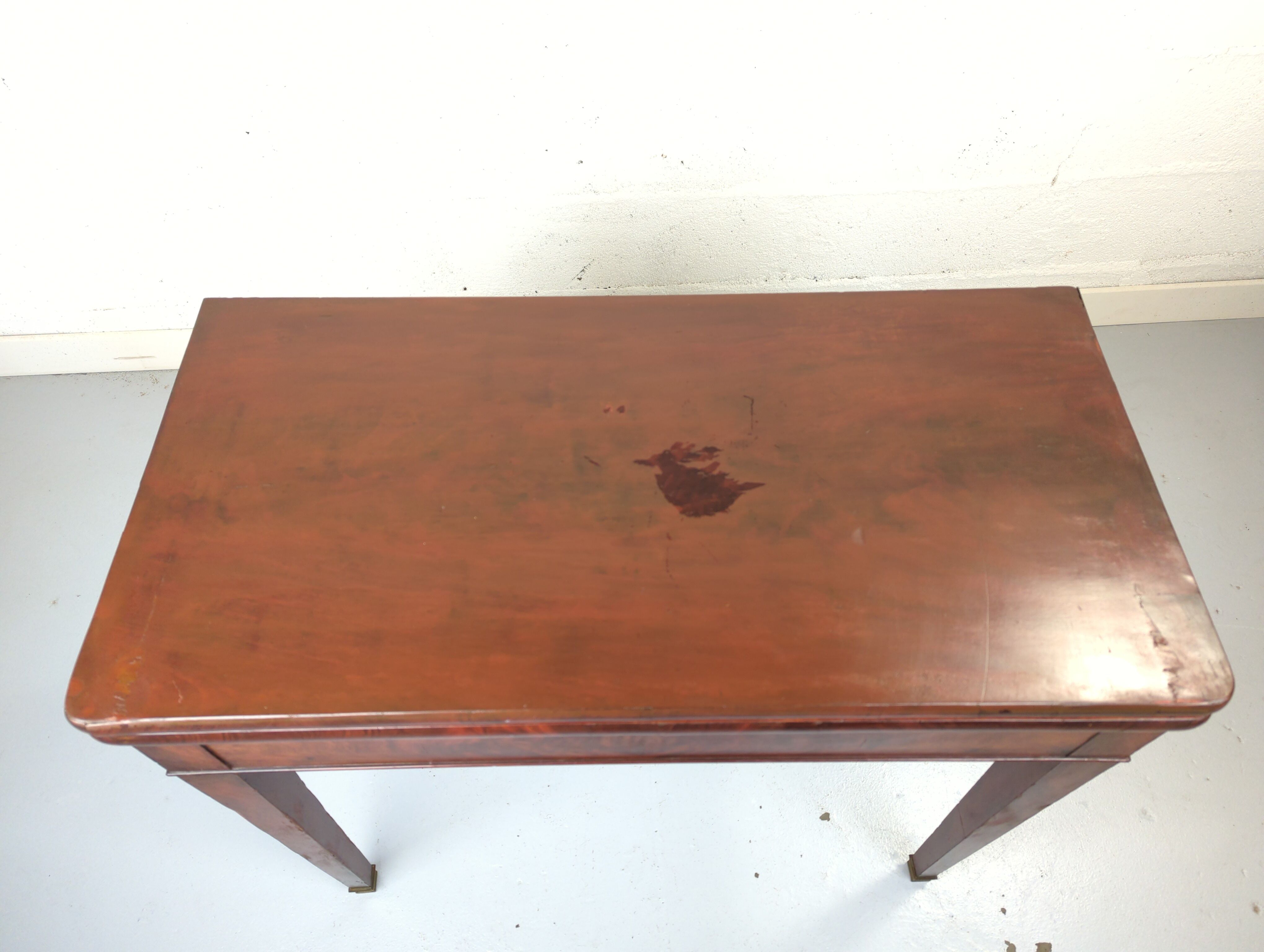 Game table wallet mahogany veneer era empire