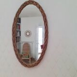Oval wicker mirror 38 cm