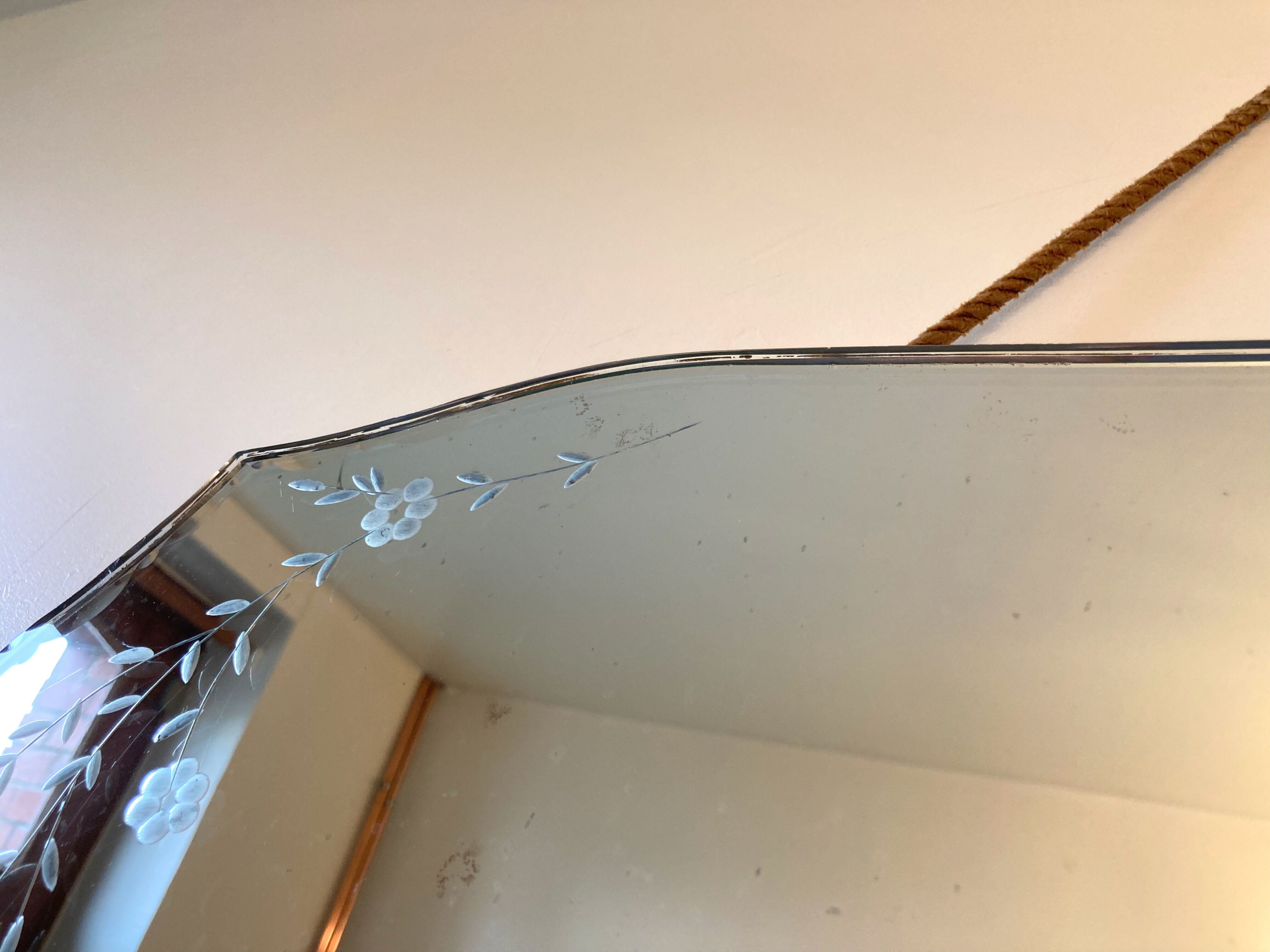 Antique chiseled mirror 60 X 40cm