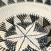 Round ethnic Balinese rattan tray