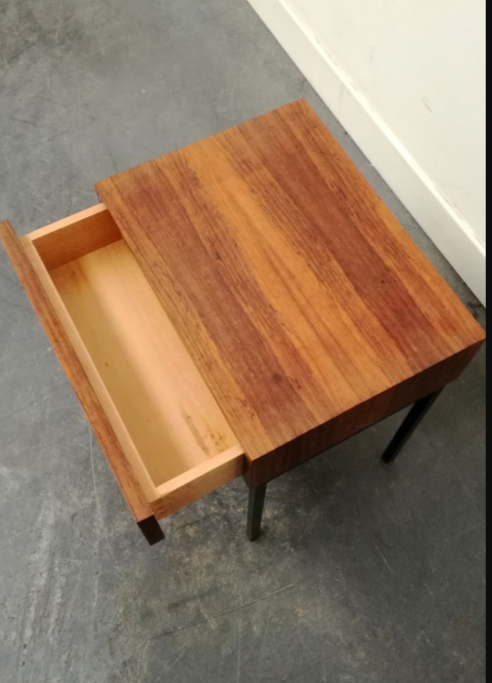 Bedside table in rosewood 1950s
