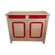 Parisian bas buffet restyled vintage red and white