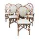 Ensemble de 6 chaises de terrasse " bistrot" en rotin naturel.
