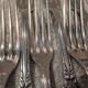 12 silver-plated dessert forks, Louis XVI style, silversmith OD