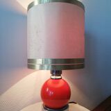 Lamp foot chrome vintage ceramic ball 60 70