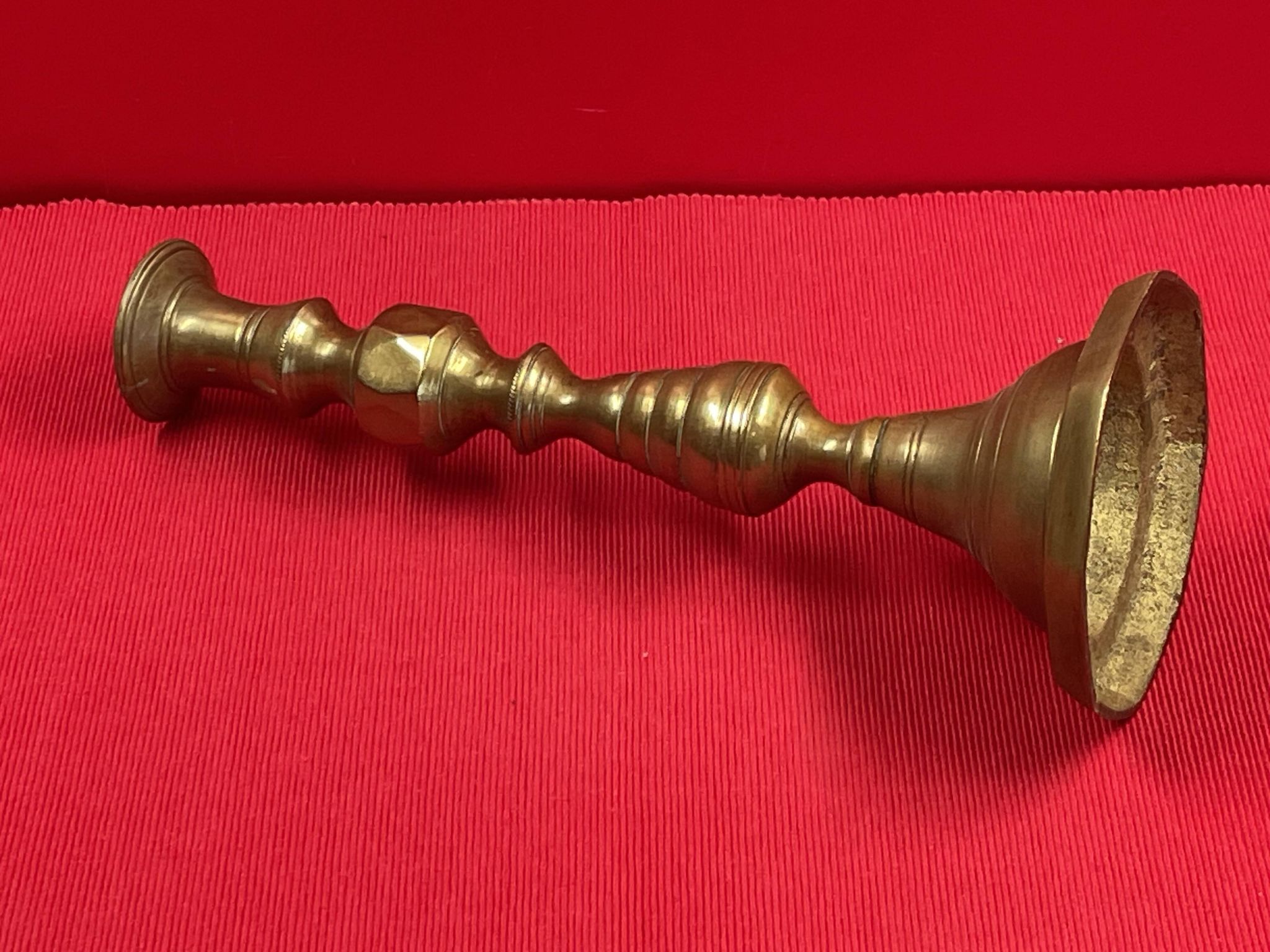 Large Victorian Style Bronze Candle Holder, 25cm