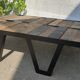 Table basse bois et métal de style industriel