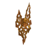 Auguste fixed sculpture metal appliqué patinated around 1970