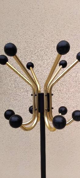 Vintage metal parrot coat rack from the 1950s.
