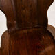 Brutalist oak dining set, set of 7.