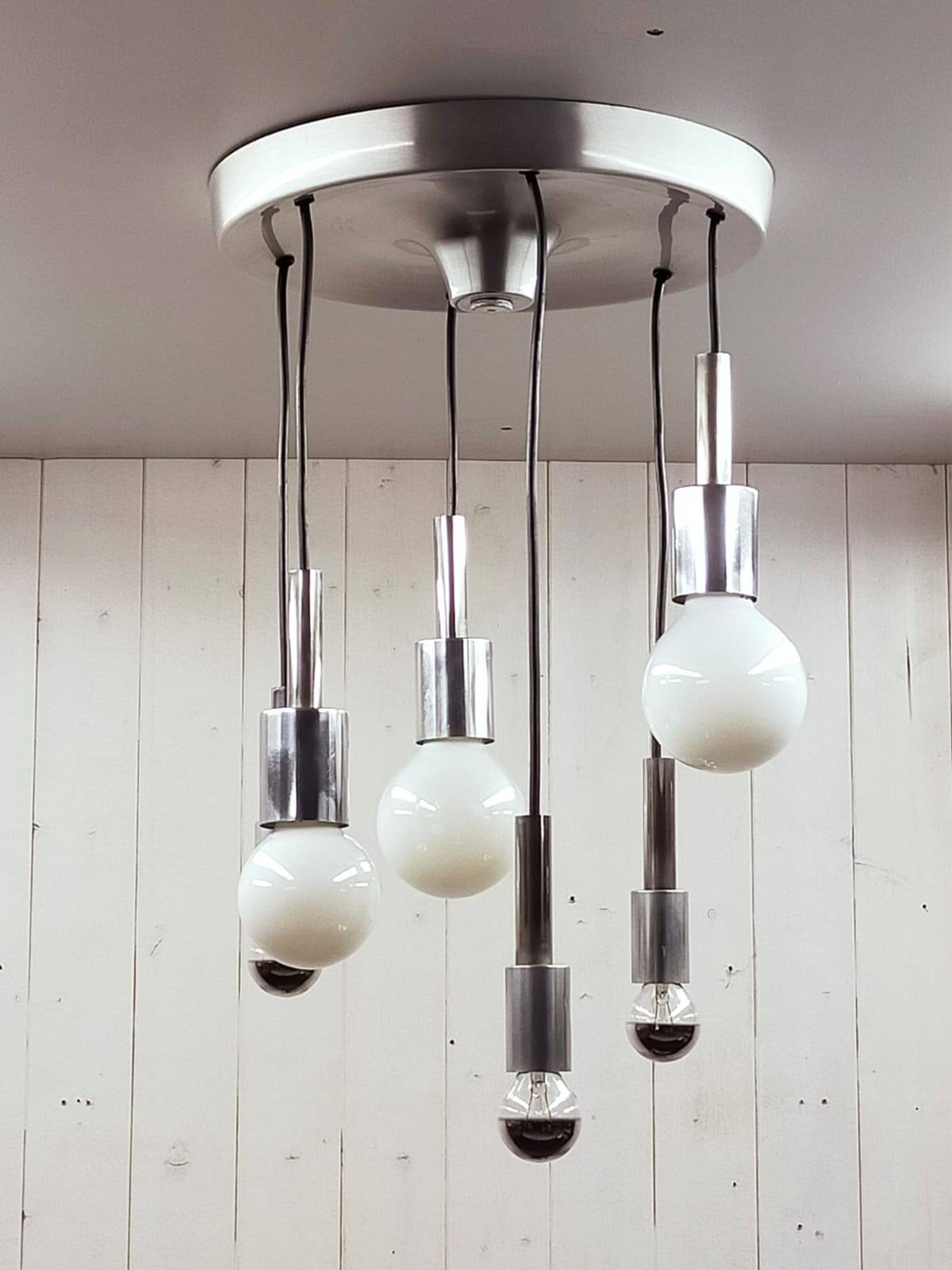 Space age waterfall pendant light
