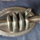 Ensemble de support salle de bain en métal et bronze vintage