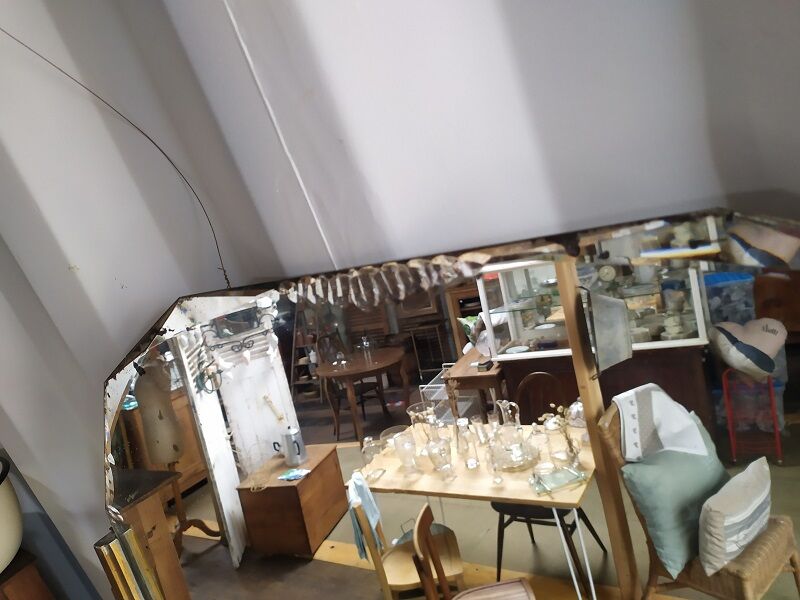 art deco chiseled mirror frames golden wood patinated mercury ice Old vintage 83x118cm