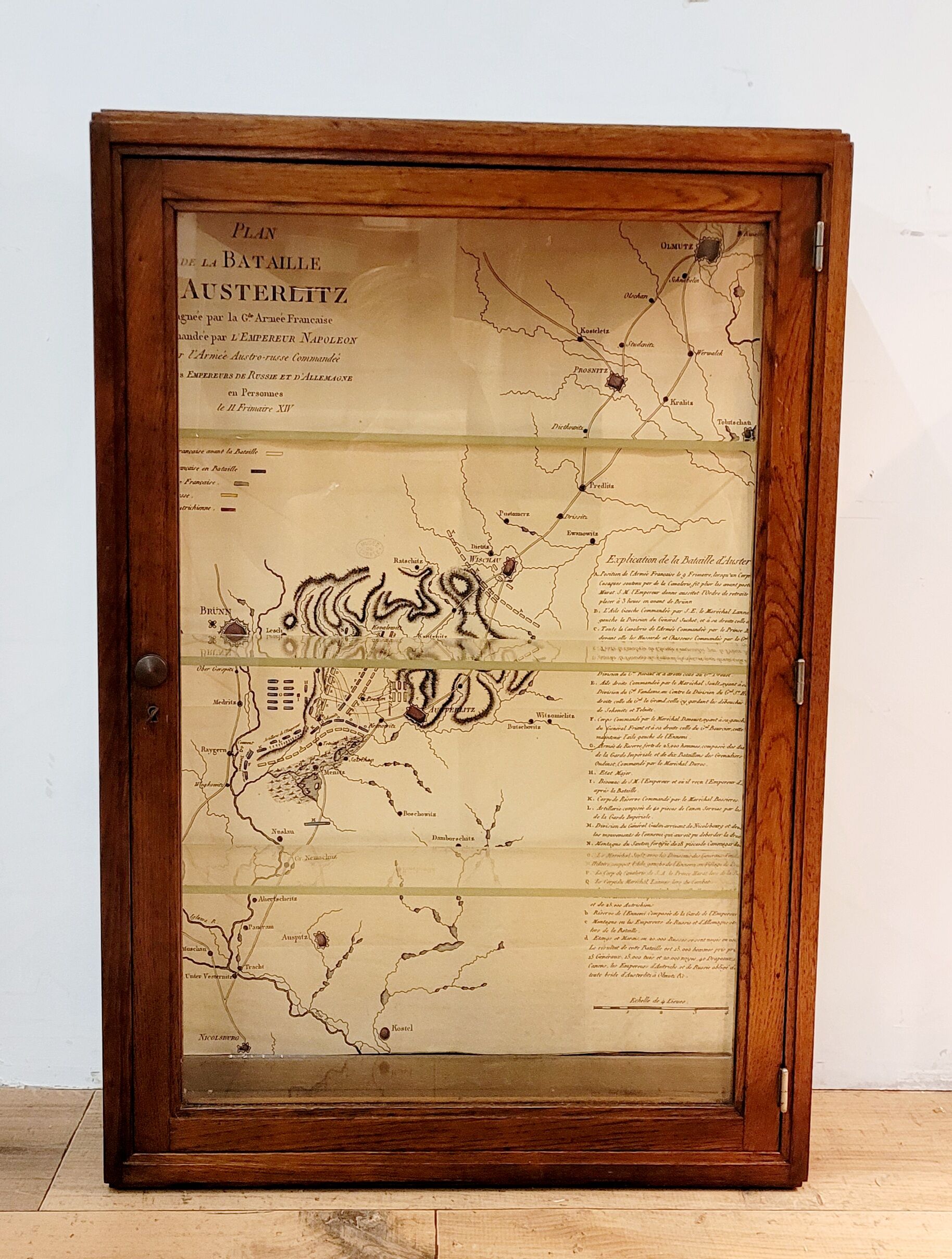 Wooden wall display case