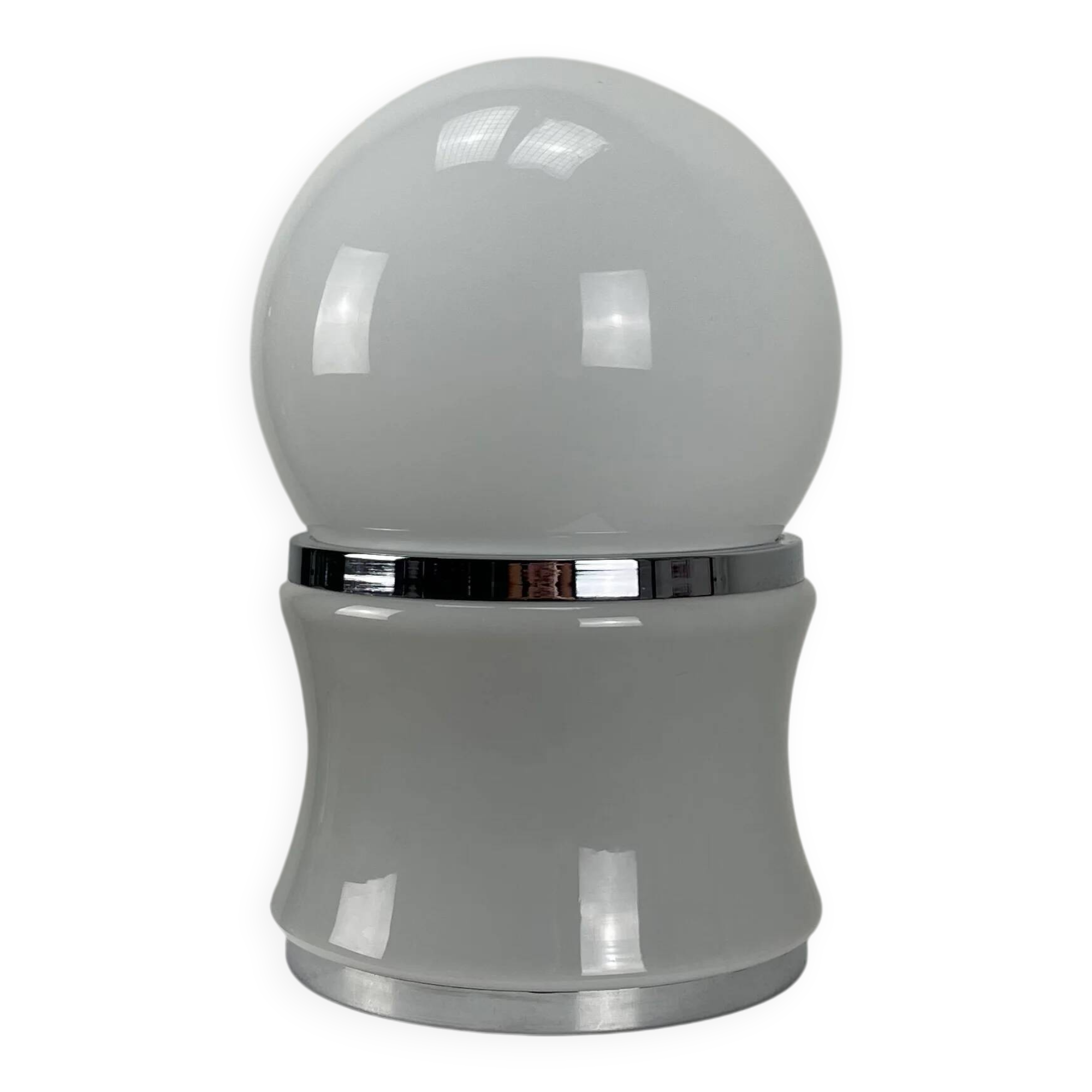Lampe de table en verre et chrome par Goffredo Reggiani 1960