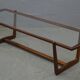 Mid century glass topped coffee table