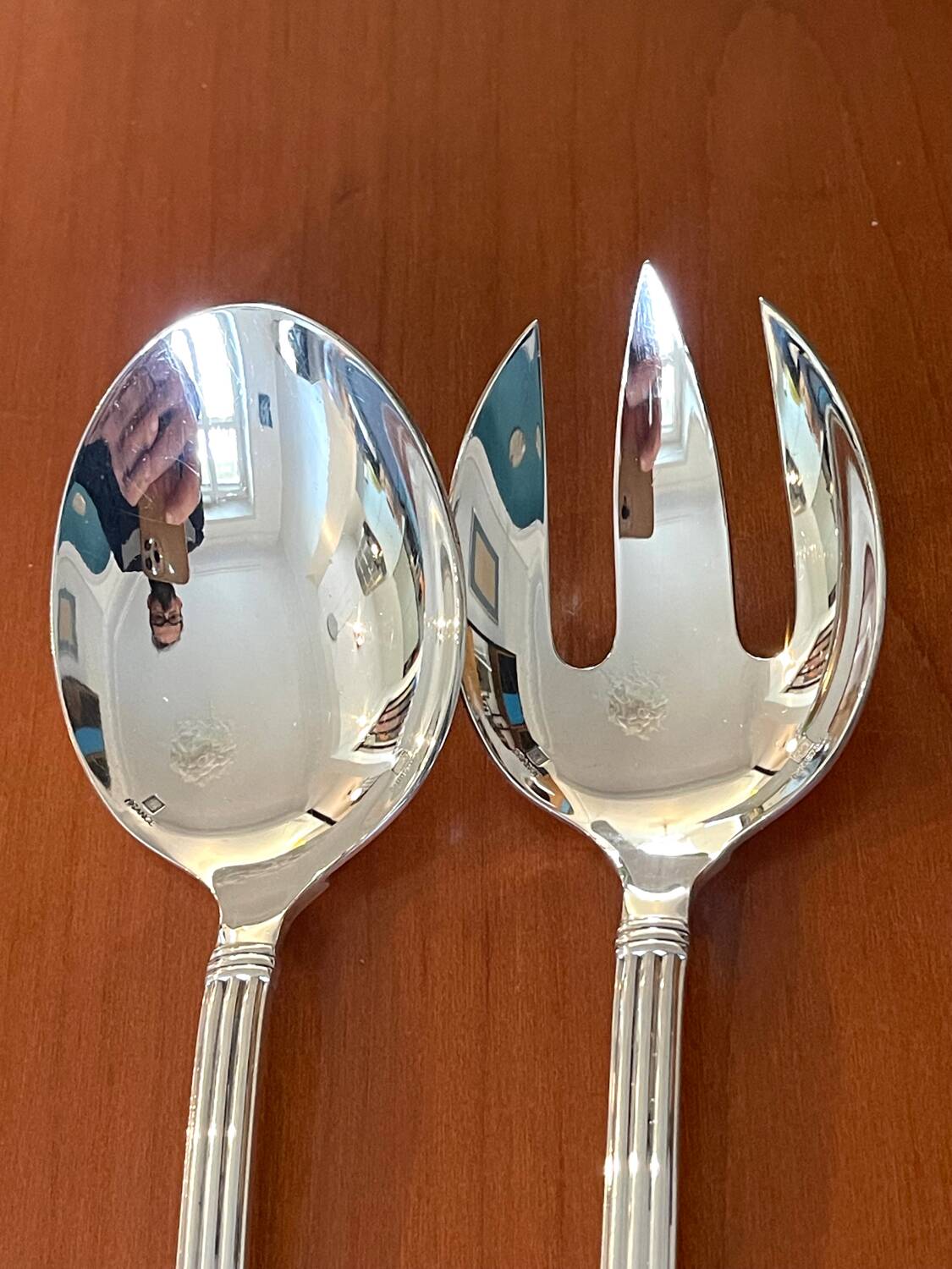 Christofle Aria salad servers, serving cutlery