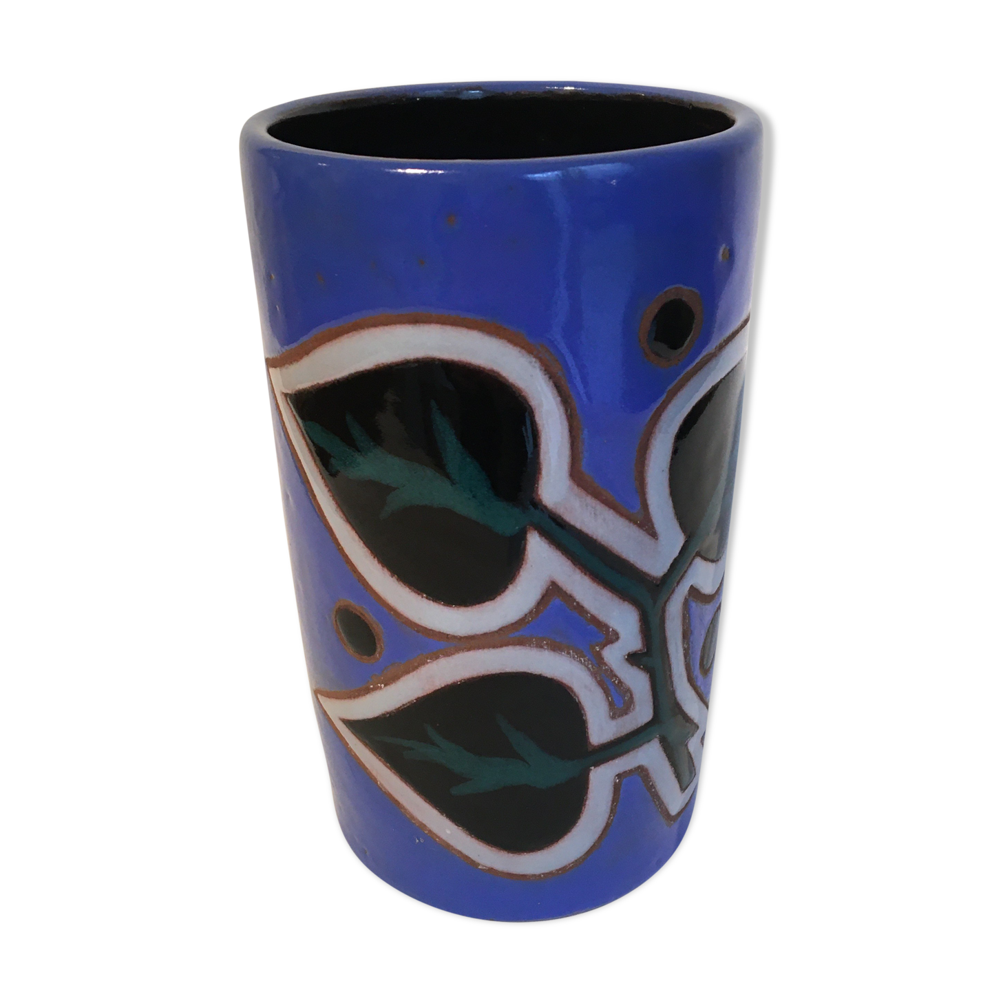 Vase à motifs de feuillages par Jean Picart le doux