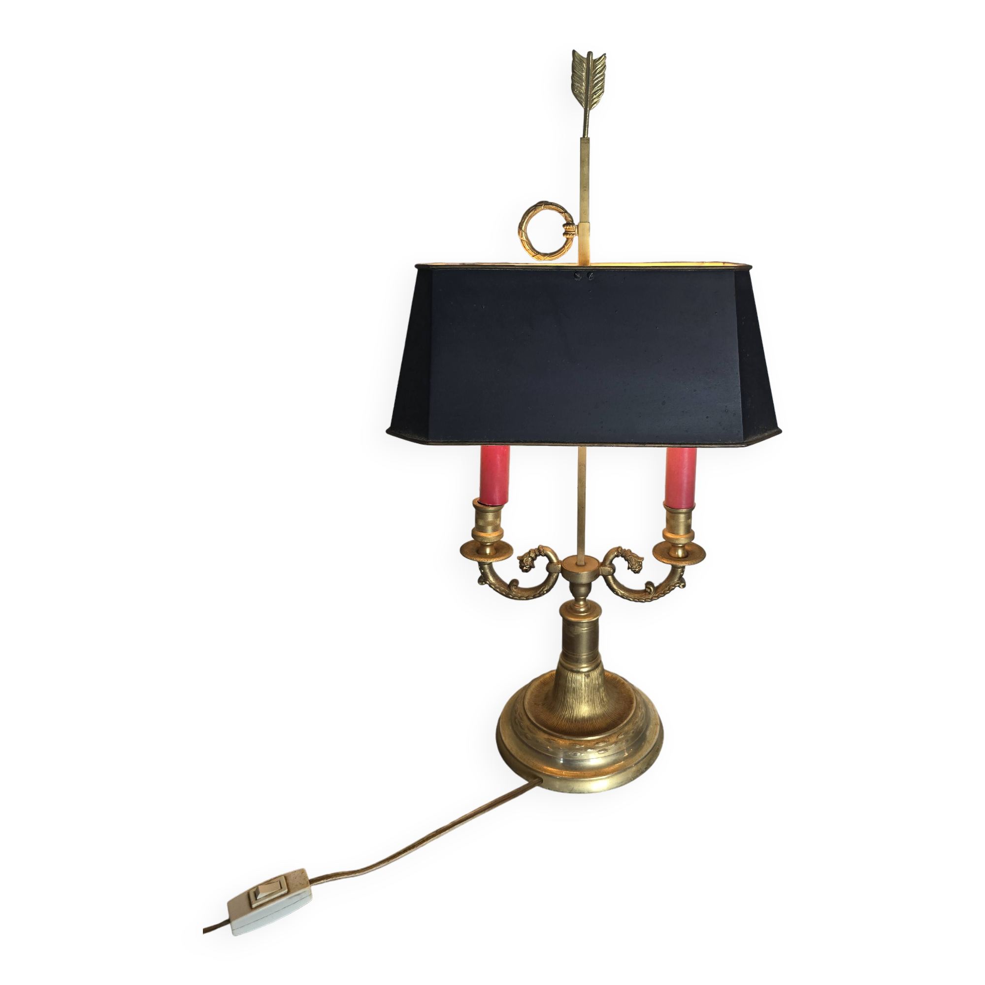 Lampe bouillotte style empire en bronze milieu XXème