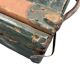 XL vintage green metal industrial trunk / travel trunk